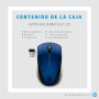 HP 220 - Ratón Inalámbrico (1600 PPP, 2 Botones y una Rueda de Desplazamiento, Tecnología LED Azul, Batería 15 Meses Duración,