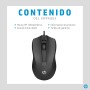 HP 100 - Ratón con Cable (1600 PPP, 2 Botones y Rueda de Desplazamiento, Conexión con cable USB, Windwos), Color Negro