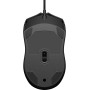 HP 100 - Ratón con Cable (1600 PPP, 2 Botones y Rueda de Desplazamiento, Conexión con cable USB, Windwos), Color Negro