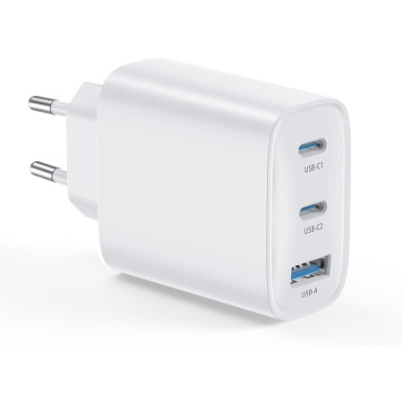 Cargador USB C 40W 3-Puertos Enchufe Cargador USBC Tipo c Carga Rapida Carregador Multiple Rapido for iPhone 16 15 14 13 12 11