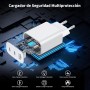Cargador USB C 40W 3-Puertos Enchufe Cargador USBC Tipo c Carga Rapida Carregador Multiple Rapido for iPhone 16 15 14 13 12 11