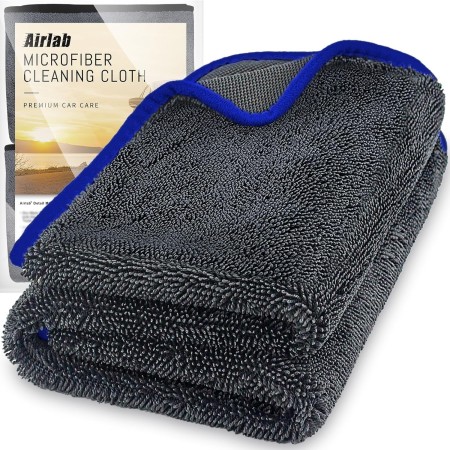 Airlab Toalla Secado Coche Extra Grande 90x60cm XXL, Bayetas Microfibra Super Absorbente 650GSM, Balletas para Vehículos Coches