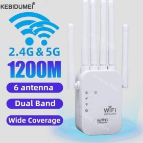 Repetidor WiFi inalámbrico de 1200Mbps, extensor de señal inalámbrico 