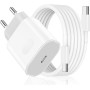 Cargador Carga Rapida para iPhone 16/16 Pro/16 Pro Max/16 Plus/15/15 Pro/15 Pro Max/15 Plus/iPad Pro/iPad Air, 27W USB C