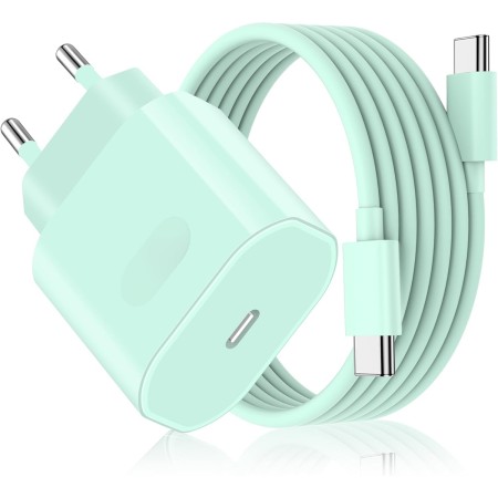 Cargador Carga Rapida para iPhone 16/16 Pro/16 Pro Max/16 Plus/15/15 Pro/15 Pro Max/15 Plus/iPad Pro/iPad Air, 27W USB C