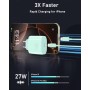 Cargador Carga Rapida para iPhone 16/16 Pro/16 Pro Max/16 Plus/15/15 Pro/15 Pro Max/15 Plus/iPad Pro/iPad Air, 27W USB C