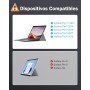 MoKo Teclado Español Ñ para Microsoft Surface Pro 7 Plus/Pro 7/Pro 6/Pro 5/Pro 4/Pro 3, QWERTY Teclado Bluetooth con Trackpad,