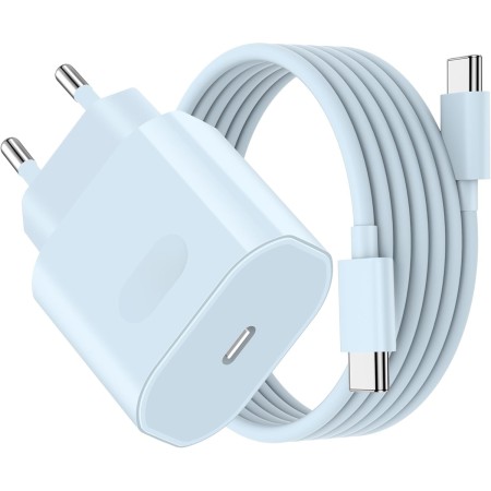 Cargador Carga Rapida para iPhone 16/16 Pro/16 Pro Max/16 Plus/15/15 Pro/15 Pro Max/15 Plus/iPad Pro/iPad Air, 27W USB C