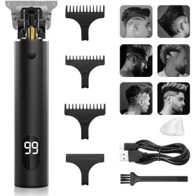 Cortapelos Para Hombre, Maquina de Afeitar Hombre en T, Maquina de Cortar Pelo Hombre con LCD, Inalámbrica Cortadora de Pelo