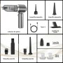 NVKHG Aspirador de Mano, 18000Pa Mini Aspirador Recargable, Aspiradoras de Mano Coche 3 en 1 con Motor sin escobillas, Aspirador