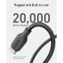 Cable USB C biotrenzado Anker [2 uds., 1,8 m], cable cargador resistente USB A a Tipo C, cable cargador USB C, carga segura