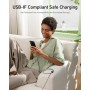 Cable USB C biotrenzado Anker [2 uds., 1,8 m], cable cargador resistente USB A a Tipo C, cable cargador USB C, carga segura