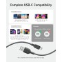 Cable USB C biotrenzado Anker [2 uds., 1,8 m], cable cargador resistente USB A a Tipo C, cable cargador USB C, carga segura