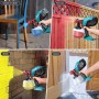 ENEACRO HVLP Pistola de Pintura, 700W Pulverizador Eléctrico con Contenedor de 1200ml, Flujo y Ángulo de Rociado Ajustables, 5