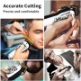 BESTBOMG Cortapelos Profesional Hombres, Máquina Cortar Pelo Kit Cuchilla de Titanio y Cerámica 6 Peine-guía, Cortadora de Pelo