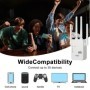 Repetidor WiFi inalámbrico 5G de 1200Mbps, extensor WiFi de 300Mbps y 