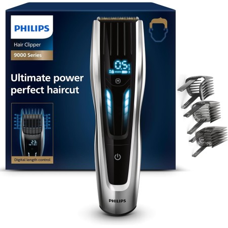 Cortapelos serie 9000 de Philips, afeitadora eléctrica y recortador para hombres, control táctil digital, potencia máxima, corte