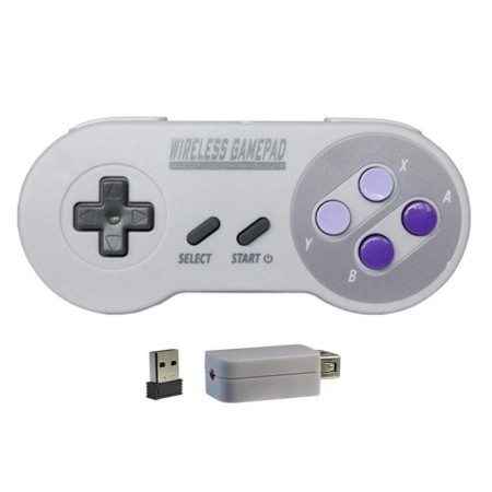 Mando inalámbrico versión EE. UU. Botón púrpura 2 receptor 2,4G Joypad