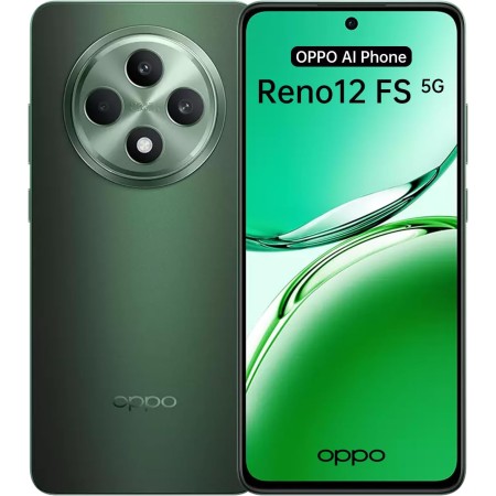 OPPO Reno12 FS 5G Smartphone IA Desbloqueado, Octa-core 12+512GB Teléfono, 120Hz Pantalla OLED de 6,67", Dimensity 6300, Cámara