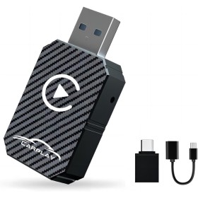 Adaptador Carplay Inalámbrico, actualización 2025 Wireless CarPlay para Coches, Convierte Adaptador Carplay con Cable a