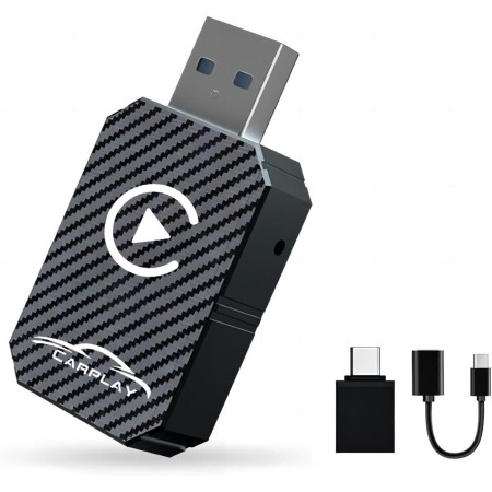 Adaptador Carplay Inalámbrico, actualización 2025 Wireless CarPlay para Coches, Convierte Adaptador Carplay con Cable a