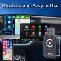 Adaptador Carplay Inalámbrico, actualización 2025 Wireless CarPlay para Coches, Convierte Adaptador Carplay con Cable a