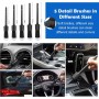 YSWOVUO Kit Limpieza Coche, 31 Piezas Cepillo Limpieza Coche, Kit Limpieza Coche Interior para Interior Y Exterior, Cepillo para