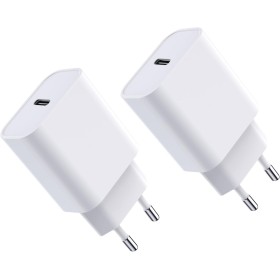 2-Pack 20W Cargador USB C, Enchufe Tipo C Compatible con i-Phone 16/15/14/13/12 Plus Pro MAX Mini, iPad, Air-Pods, Galaxy
