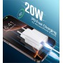 2-Pack 20W Cargador USB C, Enchufe Tipo C Compatible con i-Phone 16/15/14/13/12 Plus Pro MAX Mini, iPad, Air-Pods, Galaxy