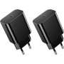 2-Pack 20W Cargador USB C, Enchufe Tipo C Compatible con i-Phone 16/15/14/13/12 Plus Pro MAX Mini, iPad, Air-Pods, Galaxy