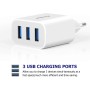 Amoner Cargador Rapida 15W 3 Puertos (2 Piezas) USB Múltiple Enchufe Compatible con iPhone 15 14 13 12 11 XS MAX XR Pro MAX Plus