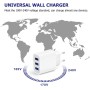 Amoner Cargador Rapida 15W 3 Puertos (2 Piezas) USB Múltiple Enchufe Compatible con iPhone 15 14 13 12 11 XS MAX XR Pro MAX Plus