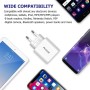 Amoner Cargador Rapida 15W 3 Puertos (2 Piezas) USB Múltiple Enchufe Compatible con iPhone 15 14 13 12 11 XS MAX XR Pro MAX Plus