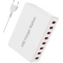 Cargador USB Multiple, Rsydmny 50W Cargador USB Carga Rapida 8 Puertos Cargador Movil, USB-A Estación de Carga, USB Charging