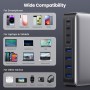 200W Cargador USB C Multiple, GAN III 8-Port USB C Cargador Portátil PD QC PPS Carga Rápida, 65W Portátil Adaptador Cargador