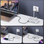 200W Cargador USB C Multiple, GAN III 8-Port USB C Cargador Portátil PD QC PPS Carga Rápida, 65W Portátil Adaptador Cargador