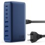 200W Cargador USB C Multiple, GAN III 8-Port USB C Cargador Portátil PD QC PPS Carga Rápida, 65W Portátil Adaptador Cargador
