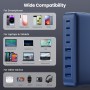 200W Cargador USB C Multiple, GAN III 8-Port USB C Cargador Portátil PD QC PPS Carga Rápida, 65W Portátil Adaptador Cargador