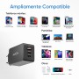 ARZOPA 65W Cargador USB C Rápida PD3.0 GAN Cargador Portatil 3 Puertos Enchufe USBC Cargador Movil Múltiple Tipo C Compatible
