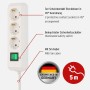 Brennenstuhl Eco-Line regleta de enchufes con 3 Tomas de Corriente (Cable de 5 m, Interruptor) Negro