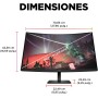 HP OMEN 32q - Monitor Gaming de 32" QHD (2560 x 1440 a 165 Hz, IPS, 16:9, 1ms, HDMI, Antirreflejo, DisplayPort, AMD FreeSync