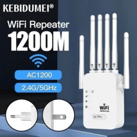 Repetidor WiFi inalámbrico de 1200Mbps extensor de rango WIFI amplific