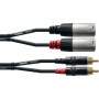 CORDIAL Cable audio doble XLR Male/Rca 3 m Cable AUDIO Essentials RCA