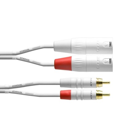 CORDIAL Cable audio doble XLR Male/Rca 3 m Cable AUDIO Essentials RCA