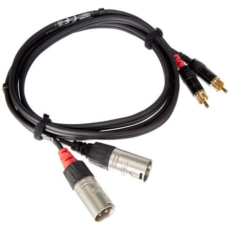 CORDIAL Cable audio doble XLR Male/Rca 3 m Cable AUDIO Essentials RCA