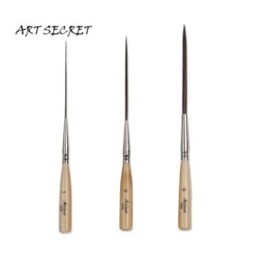Artsecret-pinceles de pintura con detalle de delineador largo, pelo de