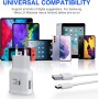 Cargador USB con Cable de Carga USB Tipo C para Samsung Galaxy S8 S8+ S9+ S10 S10 Plus S10e A50 A51 A72 A12 A10e A32 A42 5G Note