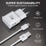 Cargador USB con Cable de Carga USB Tipo C para Samsung Galaxy S8 S8+ S9+ S10 S10 Plus S10e A50 A51 A72 A12 A10e A32 A42 5G Note