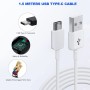 Cargador USB con Cable de Carga USB Tipo C para Samsung Galaxy S8 S8+ S9+ S10 S10 Plus S10e A50 A51 A72 A12 A10e A32 A42 5G Note