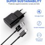 Cargador USB con Cable de Carga USB Tipo C para Samsung Galaxy S8 S8+ S9+ S10 S10 Plus S10e A50 A51 A72 A12 A10e A32 A42 5G Note